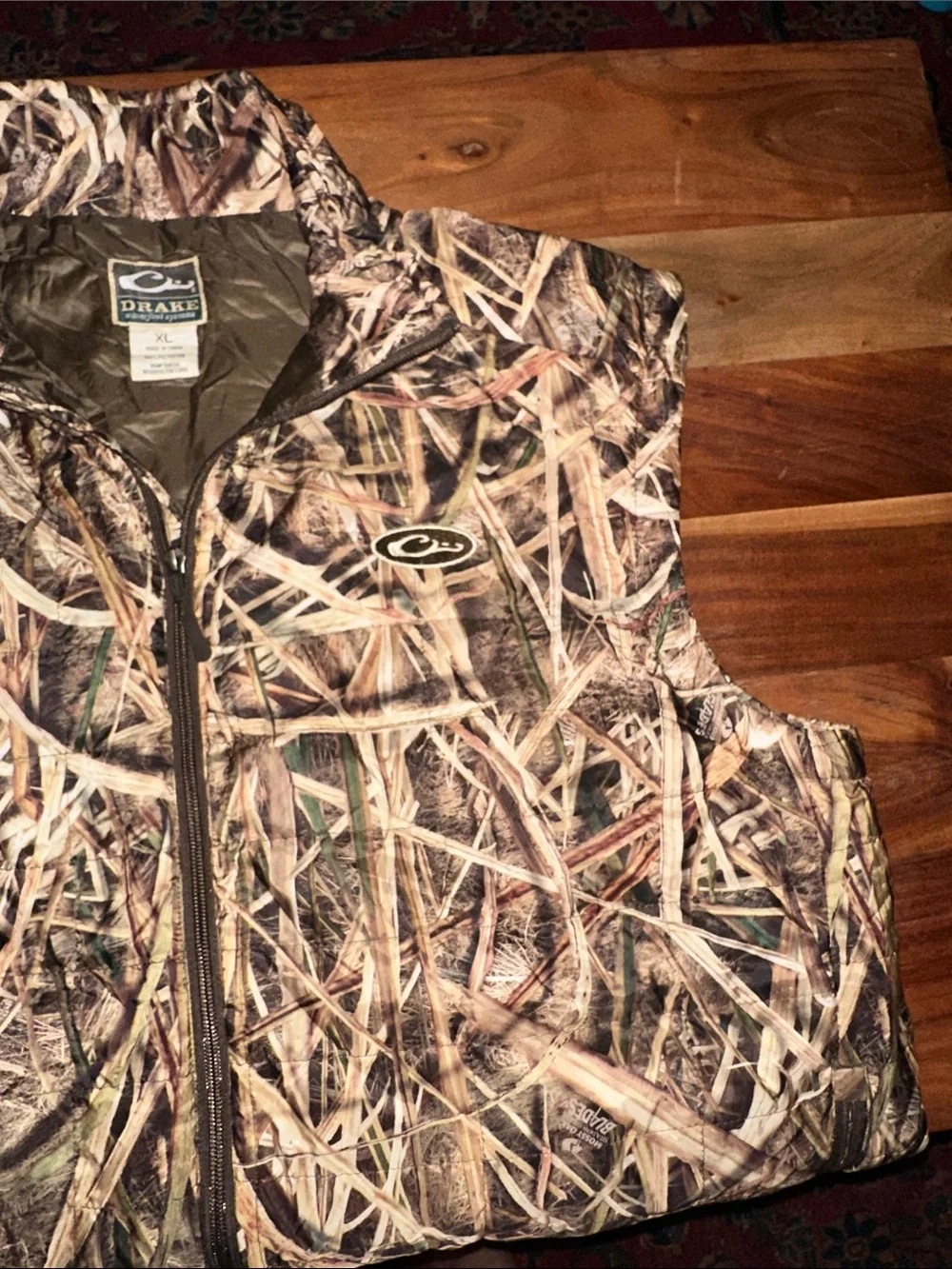 Men's Drake Realtree-Style Camouflage Zip Vest